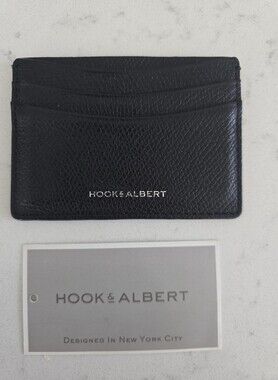 Hook & Albert x Banana Republic Leather Pebble Grain Card Case Black $55